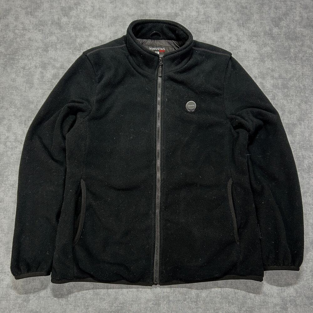 Venustas Heated black fleece jacket battery powered outdoors womens Small